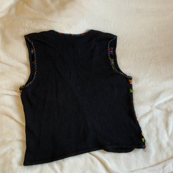 GANTOS Vest Size M Black Multicolored - Picture 3 of 4